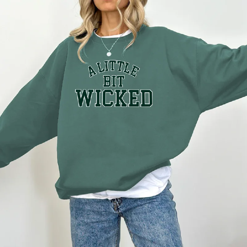 A Little Bit Wicked Women's Sweatshirt Hoodie with Hem Patch Decorative Personalized A Little Bit Wicked Women's Sweatshirt Hoodie with Hem Patch Decorative Personalized