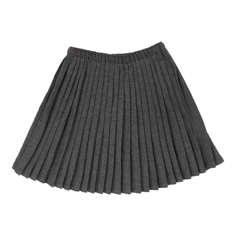 Analogie Grey Knife Pleated Skirt cashmere skirt plush
