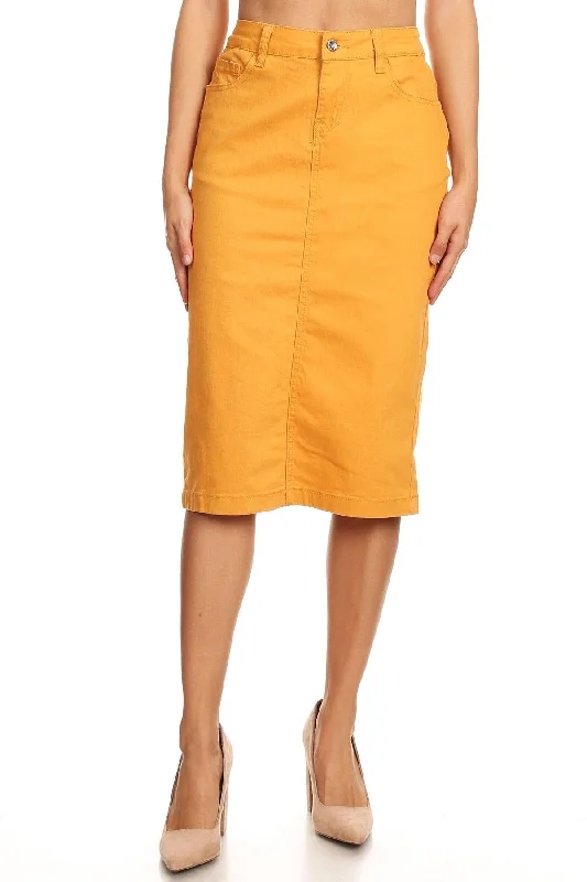Aurielle Mustard Skirt flowy skirt hem