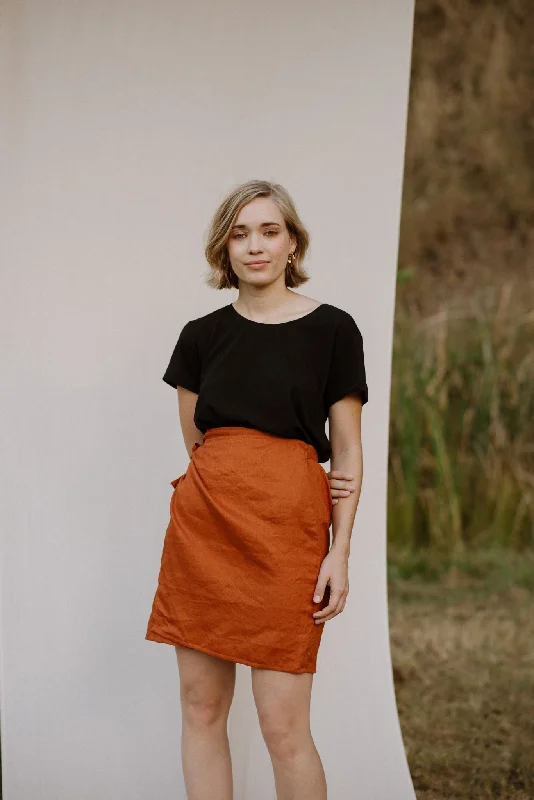 Common Stitch Bellbird Wrap Skirt low waist skirt