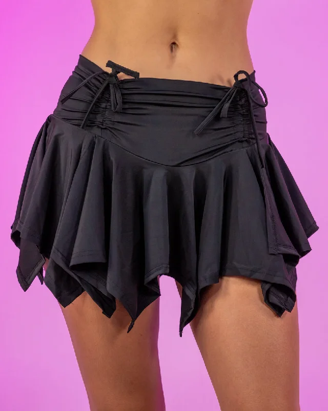 Black The Ruche Mini Skirt wool skirt breathable