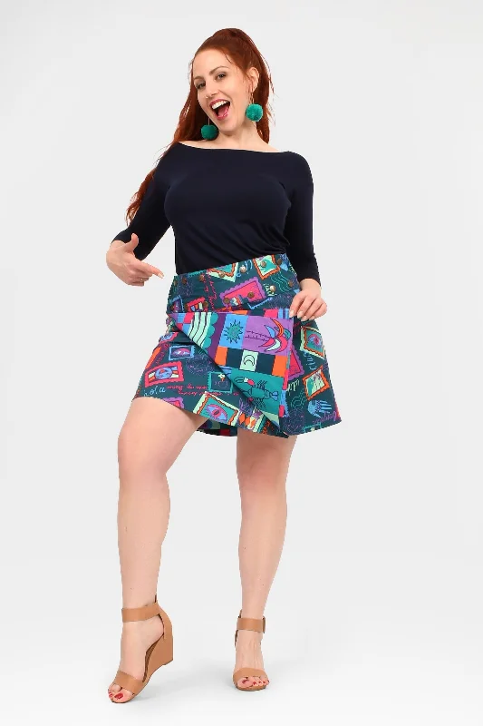 Aluula Short Reversible Button Skirt leather skirt sleek