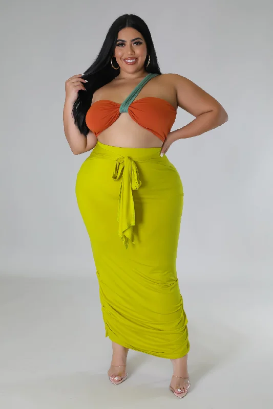 Anya Skirt Set button skirt front