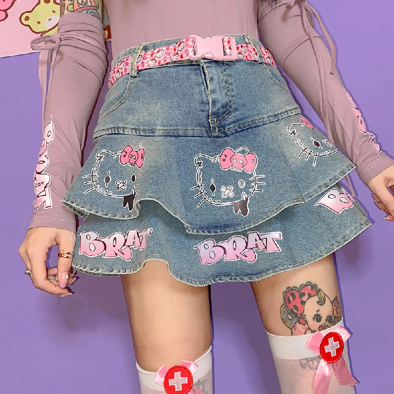 CUTE CARTOON PRINT SKIRT  PL52285 tulle skirt dreamy