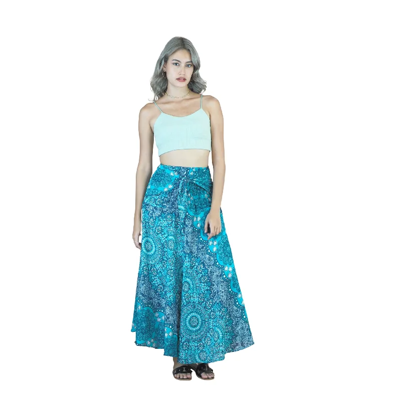 Daffodils Mandala Women's Bohemian Skirt in Ocean Blue SK0033 020265 06 vintage skirt charm