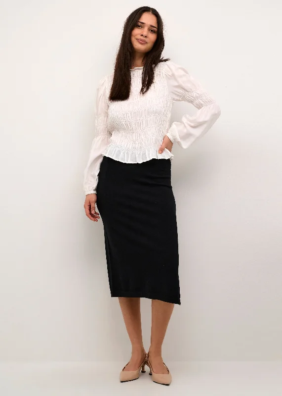 Dela Knit Pencil Skirt leather skirt refined