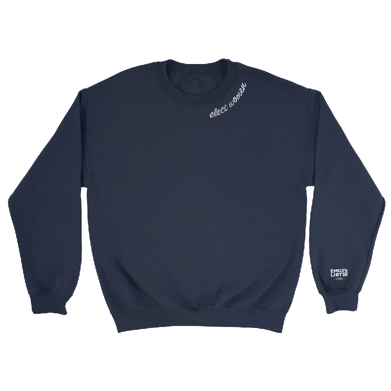 Elect Women Crewneck Sweatshirt Hoodie with Hem Detail Decorative Unique