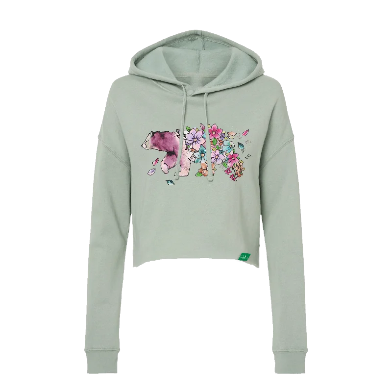 Filled With Love Women's Crop Hoodie Hoodie with Monochrome Minimalist Simple