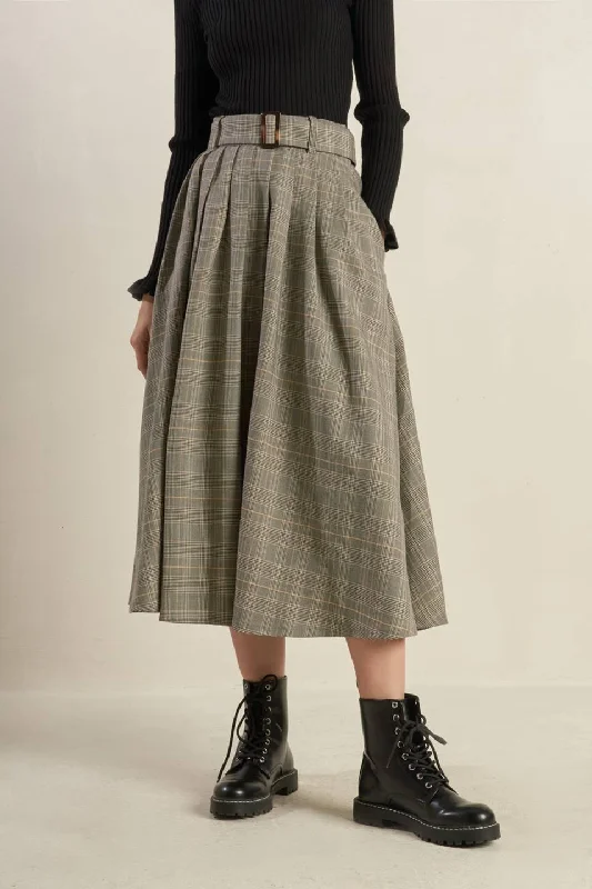 MOODY ALLURE WOVEN FULL SKIRT leather skirt bold