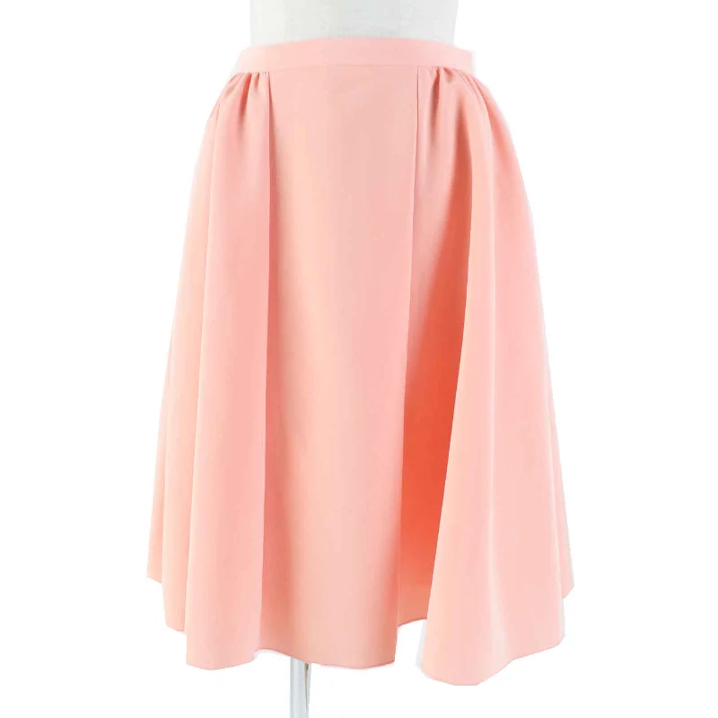 FOXEY NEW YORK CIRCULAR BLOSSOM Skirt Salmon Pink cashmere skirt fine