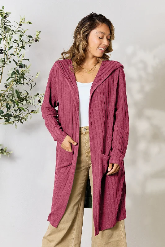 Full Size Hooded Sweater Cardigan Rayon Fabric Velvet Fabric Corduroy Fabric