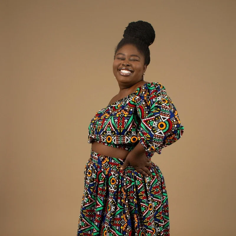 Ifemi Floor Length African Print Maxi Skirt lace skirt romantic