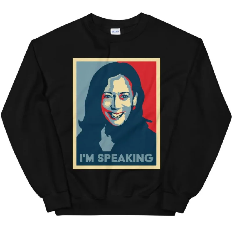 I'm Speaking, Kamala Harris -- Sweatshirt Hoodie Crop Top Short Trendy