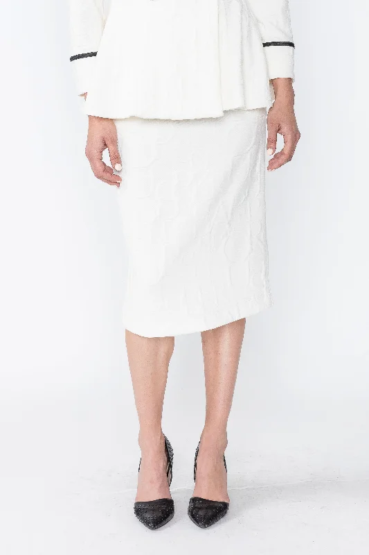 Ivory Pencil Skirt modal blend skirt