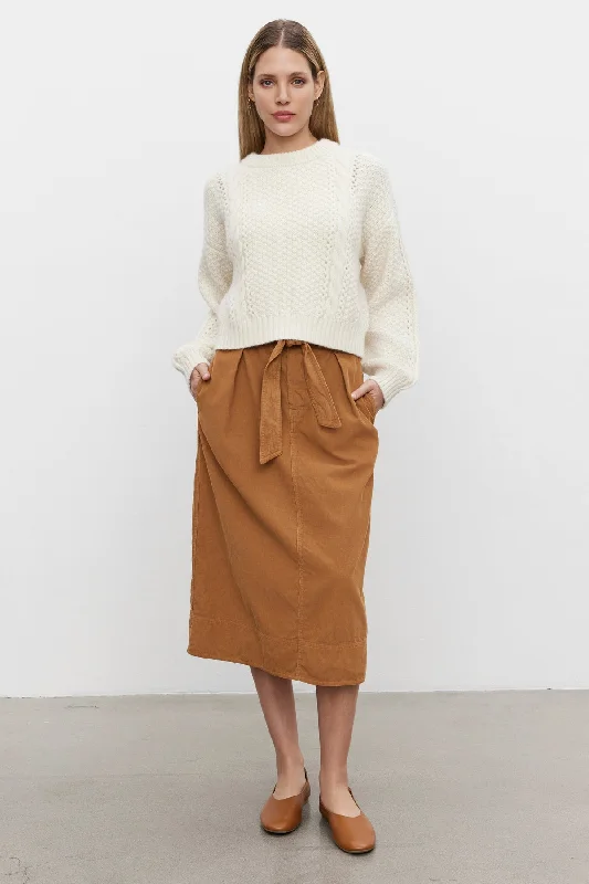 KENNEDY CORDUROY SKIRT cashmere skirt plush