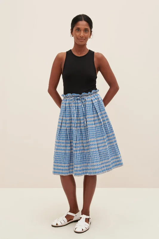 Kowtow Cove Skirt - Duo Check summer skirt style