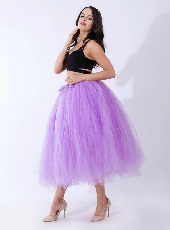 Lavender Tulle Tutu Middle Skirt lace skirt elegant