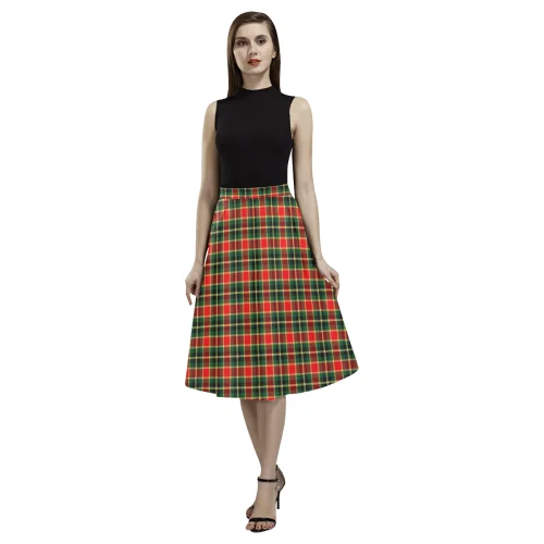 MacLachlan Hunting Modern Tartan Aoede Crepe Skirt belted skirt waist