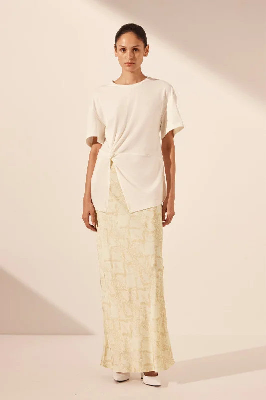 MEDINA BIAS CUT MAXI SKIRT lace skirt delicate