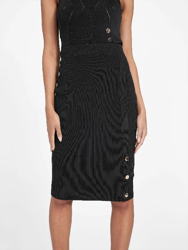 Mina Ribbed Skirt velvet skirt plush