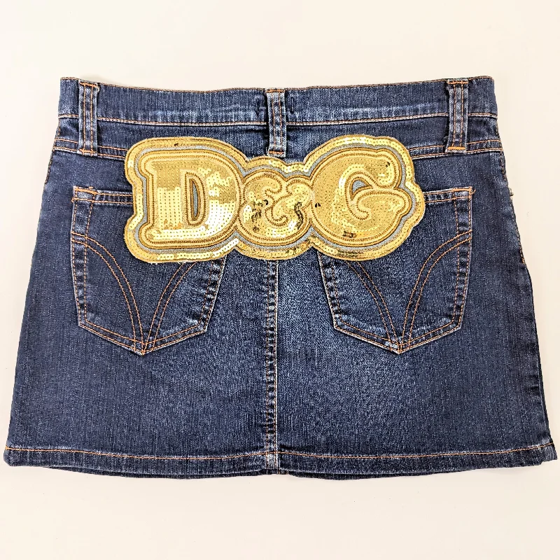 Dolce & Gabbana jeans miniskirt with rhinestones - M slim fit skirt