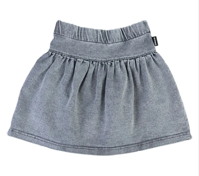 MINIKID VINTAGE GREY DENIM SKIRT velvet skirt luxurious