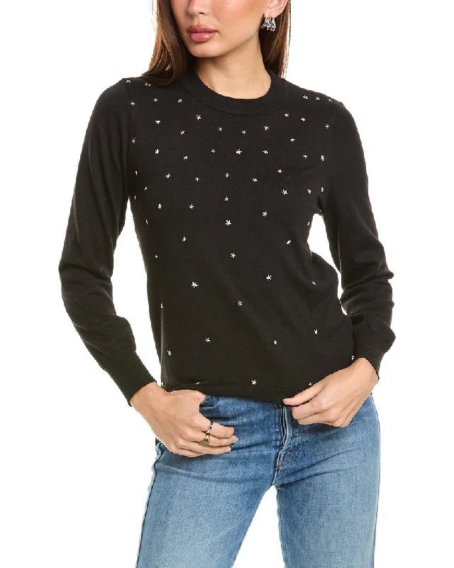 Nanette Nanette Lepore Studded Sweater Long Sweater Short Sweater Cropped Sweater