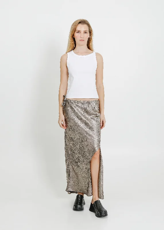 NEVADA SKIRT / METAL cashmere skirt fine