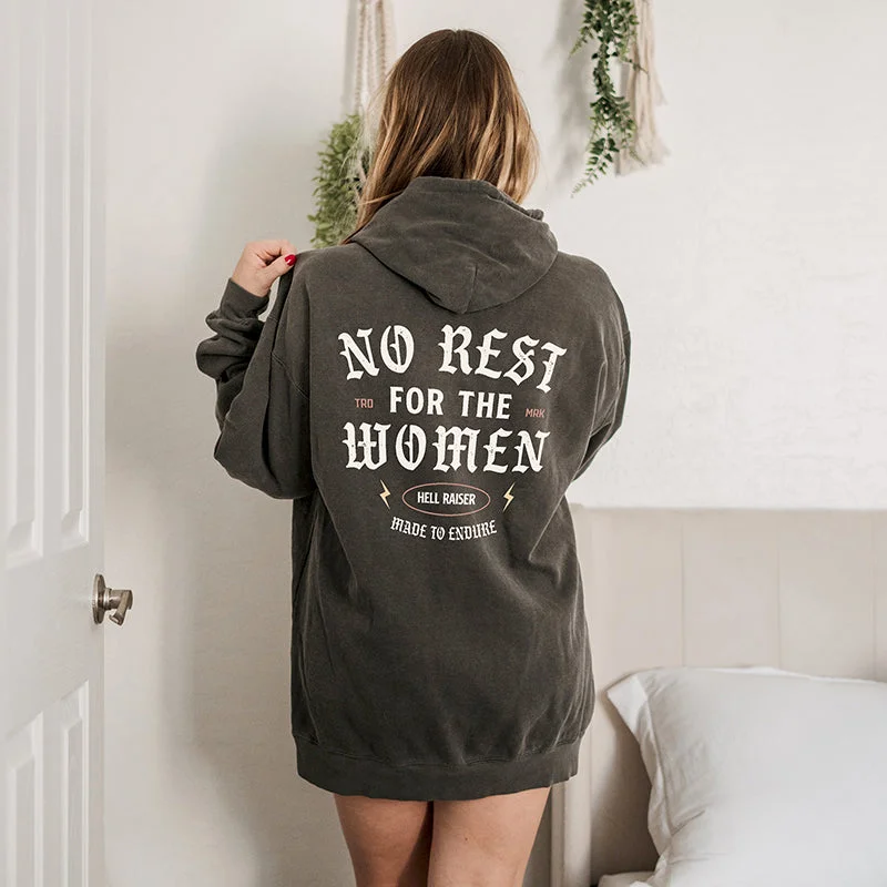 No Rest For The Women Hoodie Hoodie with Raglan Sleeves Sporty Comfortable