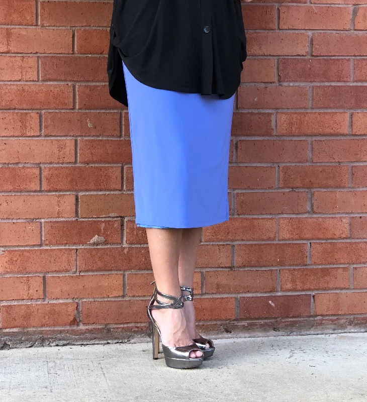 Pencil Skirt Periwinkle wool skirt sturdy