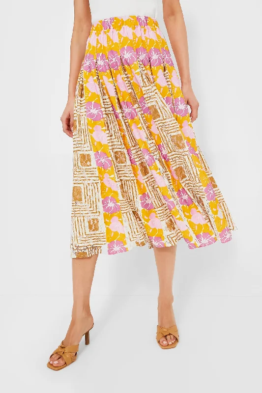 Retro Floral Marlow Skirt low waist skirt