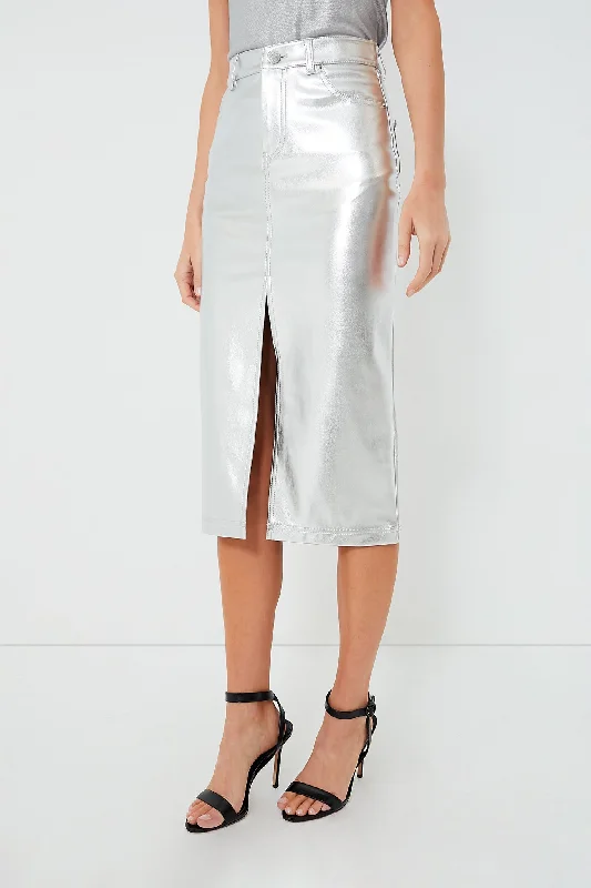 Silver Oaklyn Skirt denim skirt classic