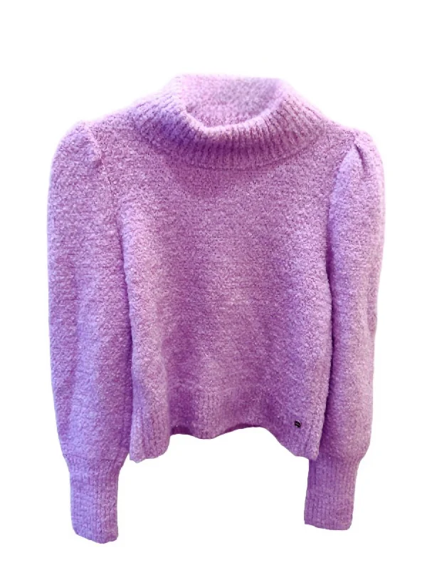 Sparkle Sweater In Lilac Fitted Slim Tailored