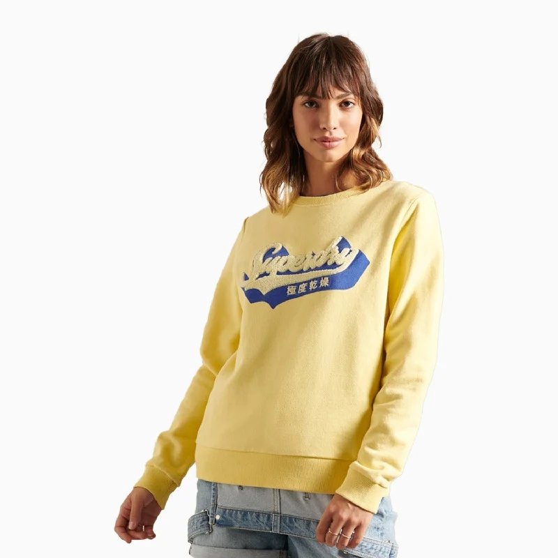 Women's Chenille Shadow Standard Sweatshirt Hoodie Crop Top Short Trendy