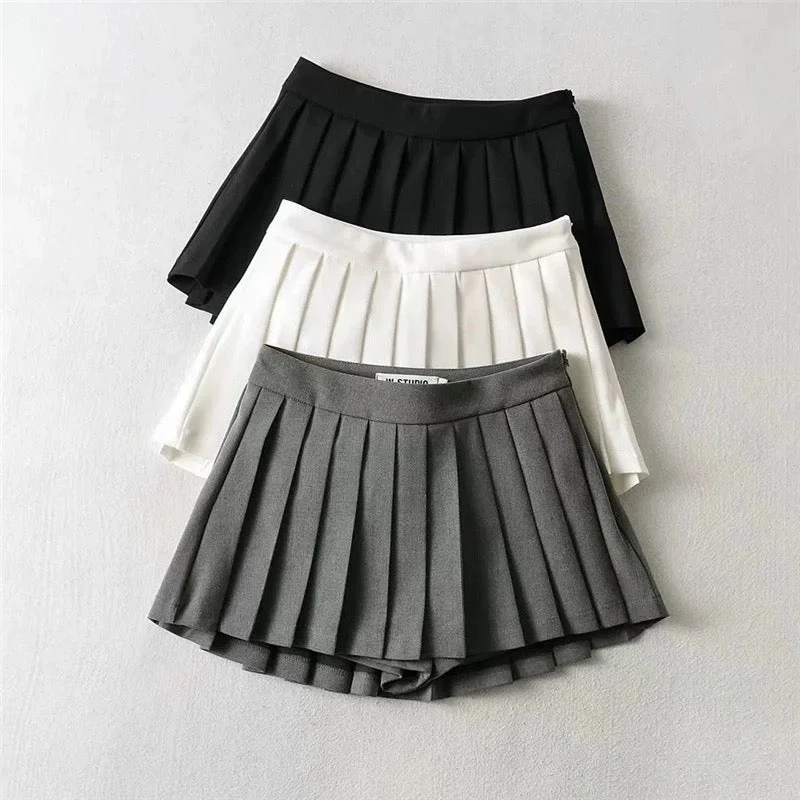 Tenniscore Trendy Short Skirts linen skirt airy