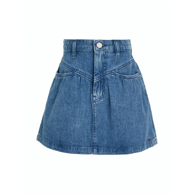 Tommy Hilfiger Ltweightdenim Denim Front Yoke Detail Skirt corduroy skirt comfortable