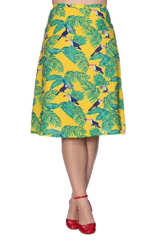 Toucan All Over Skirt midi skirt versatile