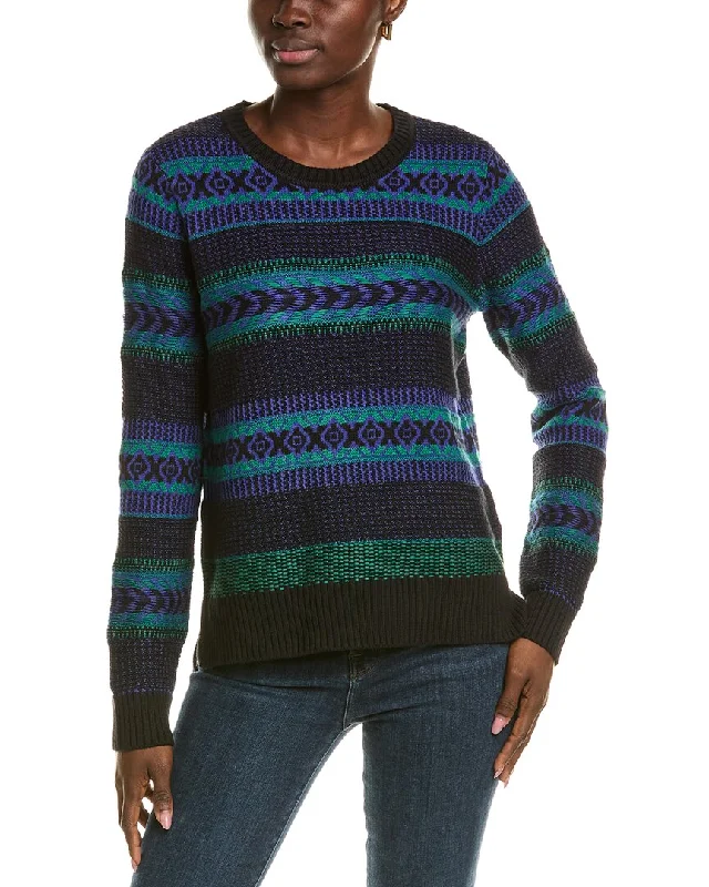 tyler böe Fairisle Wool-Blend Sweater Spandex Rayon Corduroy