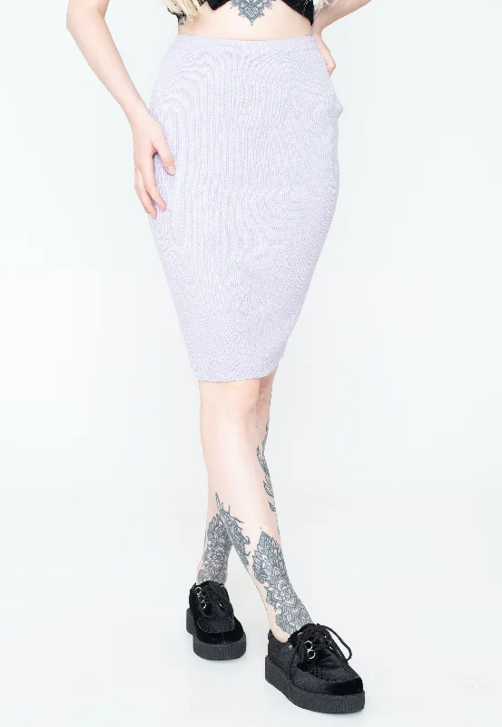 Urban Classics - Ladies Rib Knit Midi Lilac - Skirt corduroy skirt durable