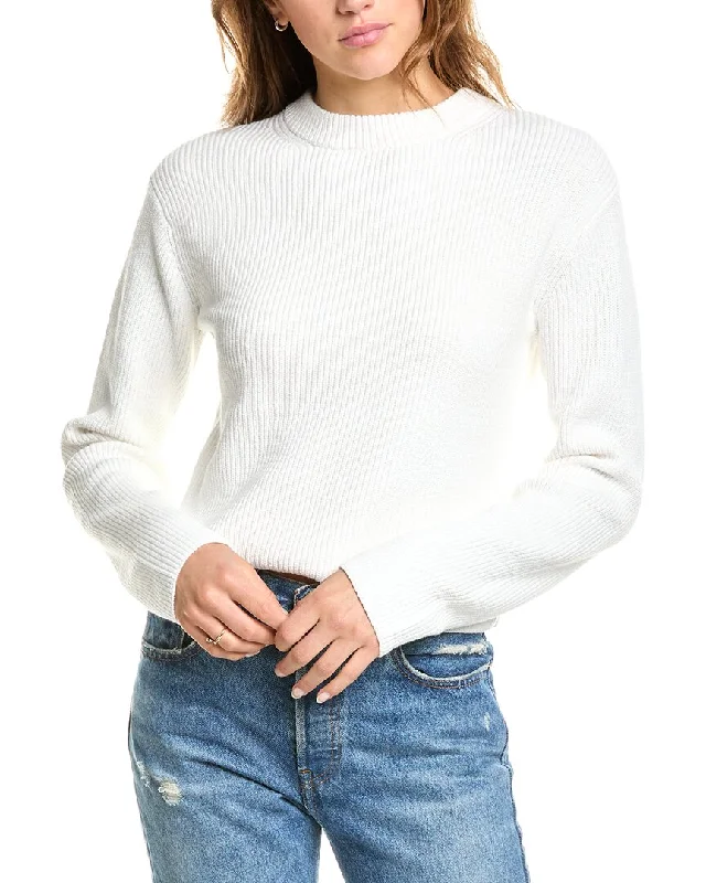 Vince Rib Sweater Transparent Opaque Sheer