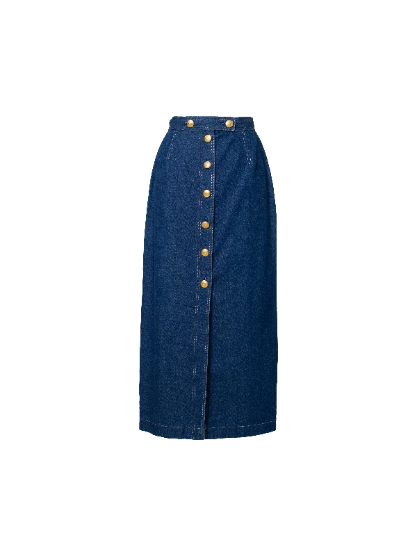 Vintage Denim Skirt velvet skirt plush