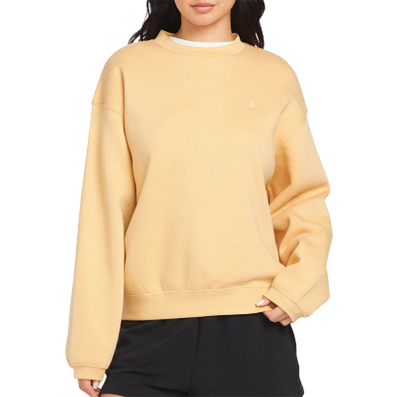 Volcom Women's Stone Heart Up Crew Pullover Sweatshirt Hoodie with Pocket Utility Practical Volcom Women's Stone Heart Up Crew Pullover Sweatshirt Hoodie with Pocket Utility Practical