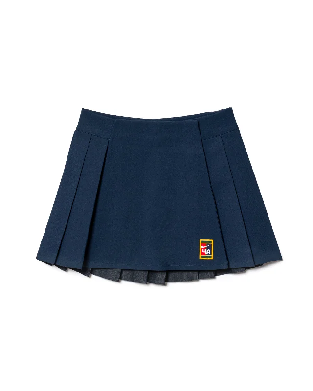 Womens Yoon Skirt - Armory Navy high waist skirt