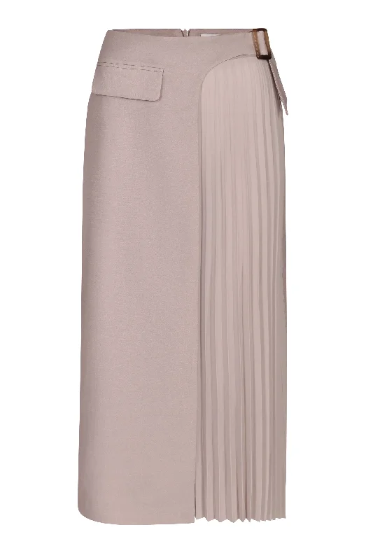 Husk Adella skirt - Stone breathable skirt fabric