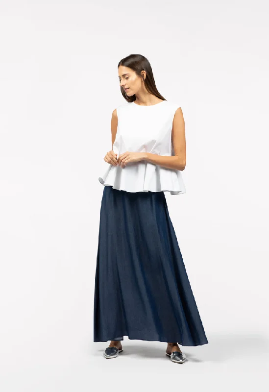 Wide Hem Skirt midi skirt versatile