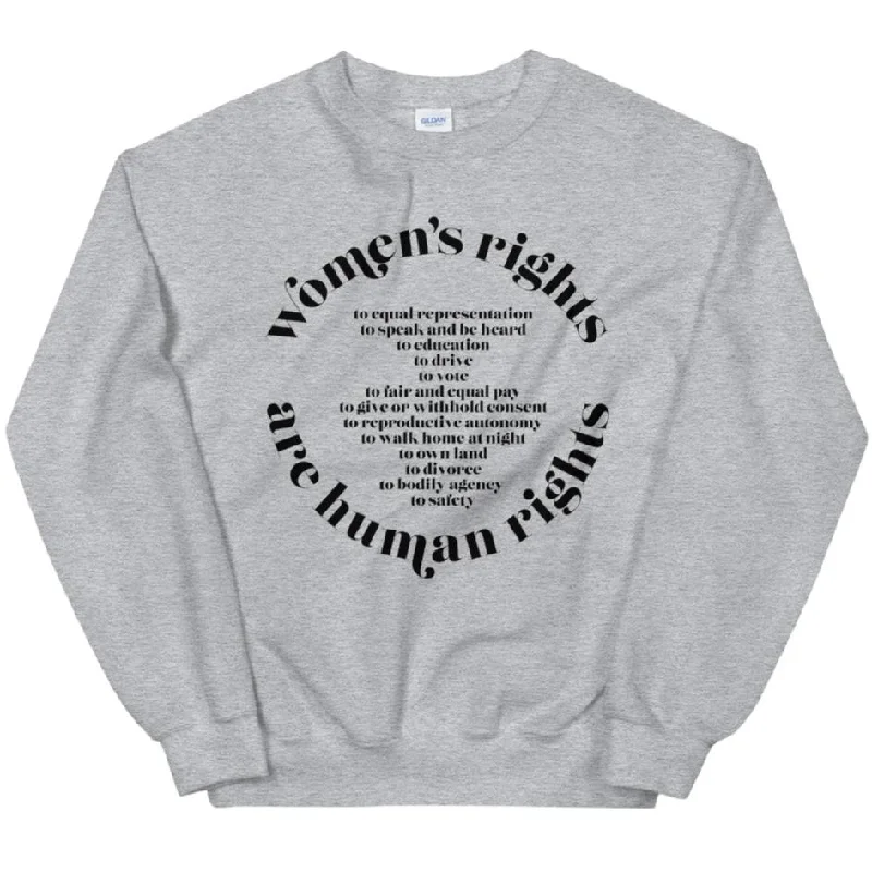 Women's Rights are Human Rights (International Women's Day) -- Sweatshirt Hoodie with Magnetic Closure Innovative Modern Women's Rights are Human Rights (International Women's Day) -- Sweatshirt Hoodie with Magnetic Closure Innovative Modern