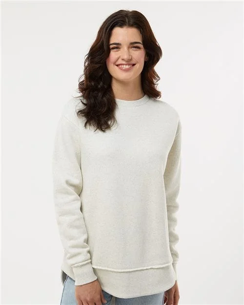 Women's Weekend Fleece Crewneck Sweatshirt Hoodie with Emblem Brand Identity